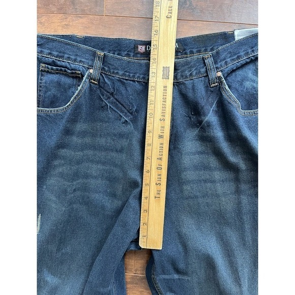 Vintage NWT Y2K Def Jam Baggei Straight Leg Distressed Embroidered Jean 40x34 - Picture 5 of 10